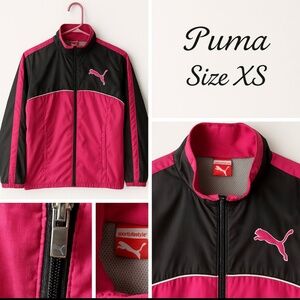 Beautiful PUMA Colorblock Track Jacket – Pink & Black. Size XS